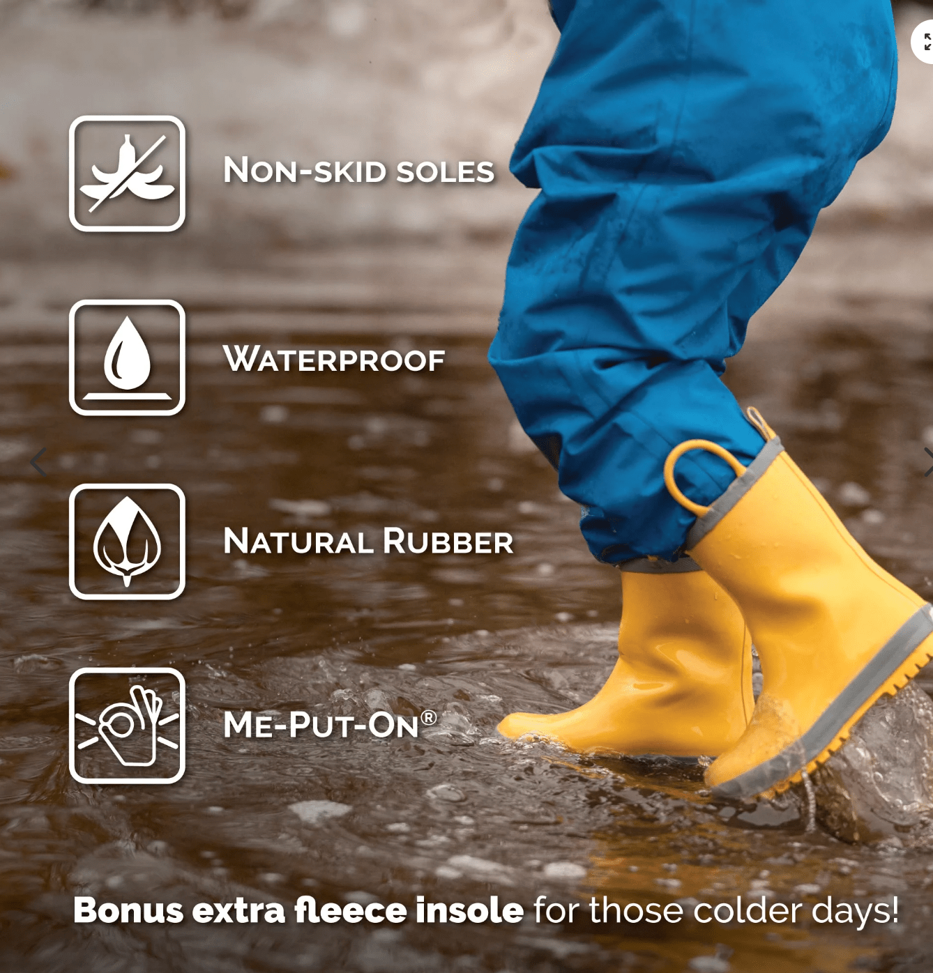 Jan &amp; Jul Kids Rubber Rain Boots | Yellow Jan &amp; Jul