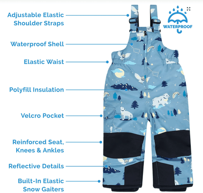 Jan &amp; Jul Kids Snow Overalls | Wolf and Bear Jan &amp; Jul