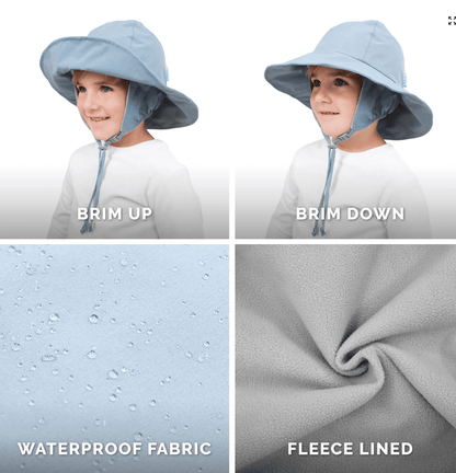 Jan &amp; Jul Kids Waterproof Rain Hats | Dusty Blue Jan &amp; Jul