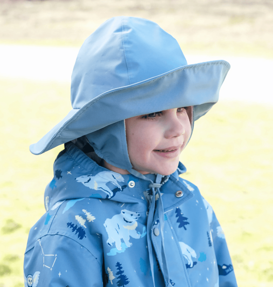 Jan &amp; Jul Kids Waterproof Rain Hats | Dusty Blue Jan &amp; Jul