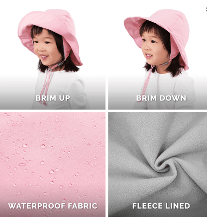 Jan &amp; Jul Kids Waterproof Rain Hats | Dusty Pink Jan &amp; Jul