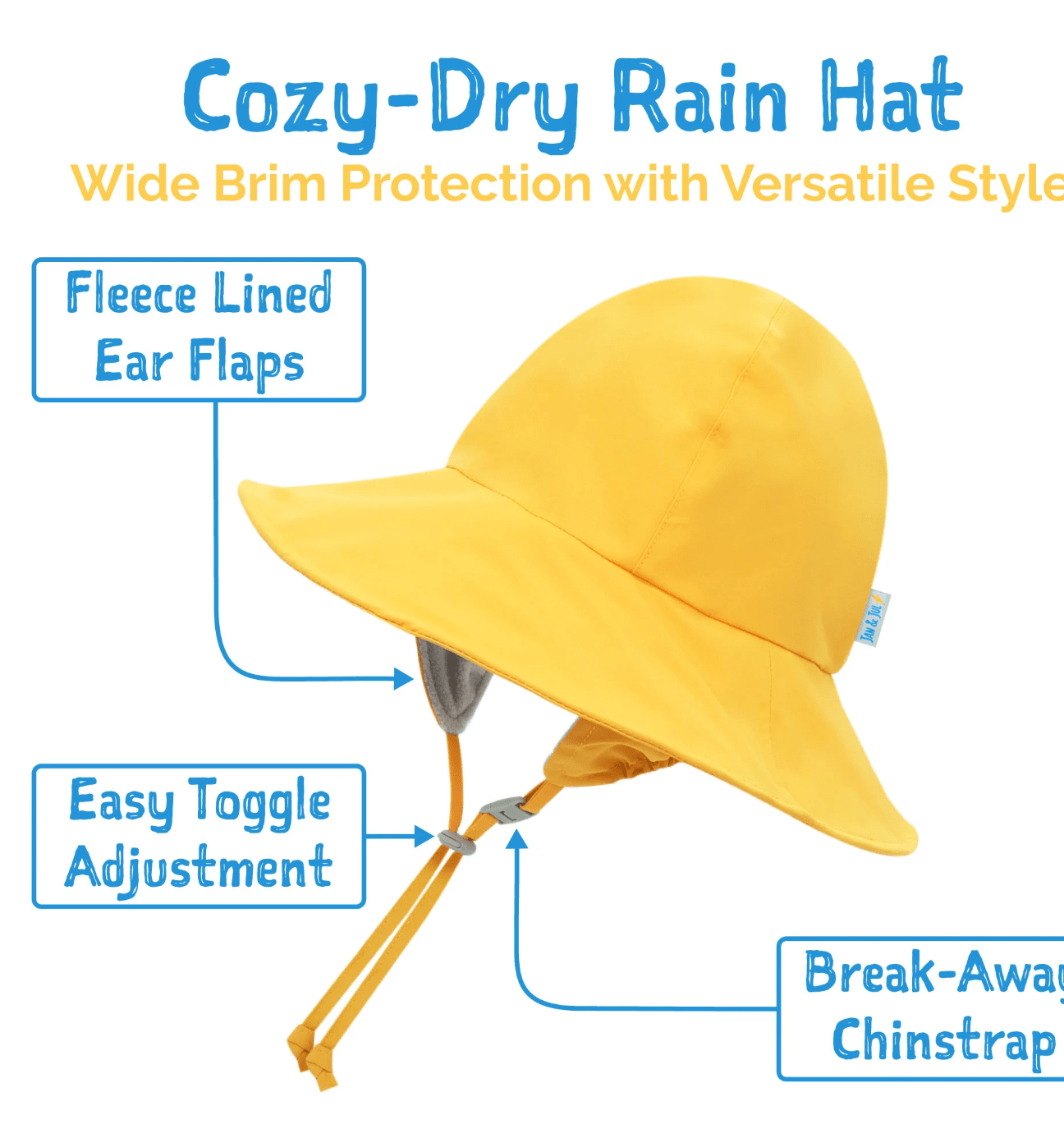 Jan &amp; Jul Kids Waterproof Rain Hats | Yellow Jan &amp; Jul