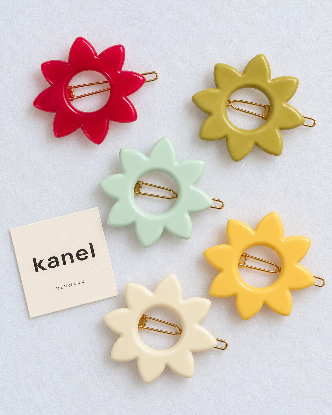 Kanel ANNA hair clips in a range of colors