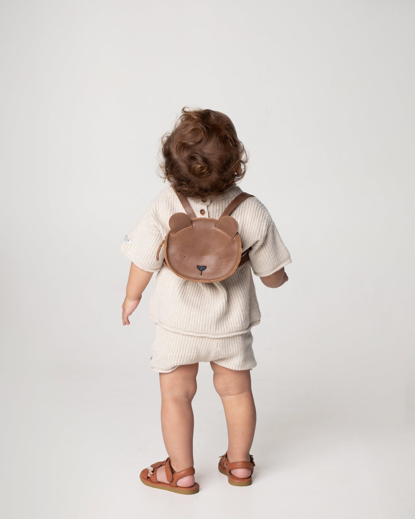 Kapi Classic Backpack | Bear | Cognac Classic Leather donsje - enjoykidsus