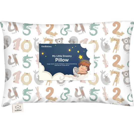 KeaBabies - 13X18 Toddler Pillow With Pillowcase: Wild Count KeaBabies - enjoykidsus