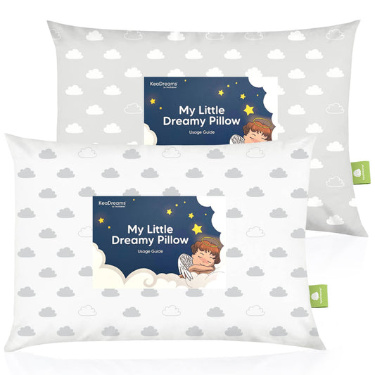 KeaBabies - KeaBabies 2 - Pack Toddler Pillows for sleeping, 13X18: Cloud KeaBabies - enjoykidsus