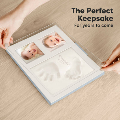 KeaBabies - KeaBabies Baby Handprint, Footprint Keepsake Solo Frame: Mist Blue KeaBabies - enjoykidsus