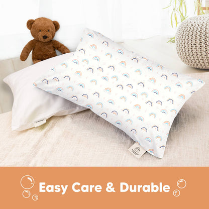 KeaBabies - KeaBabies Printed Toddler Pillowcase 13X18" (Jolly Rainbow) KeaBabies