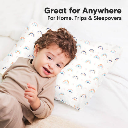 KeaBabies - KeaBabies Printed Toddler Pillowcase 13X18" (Jolly Rainbow) KeaBabies