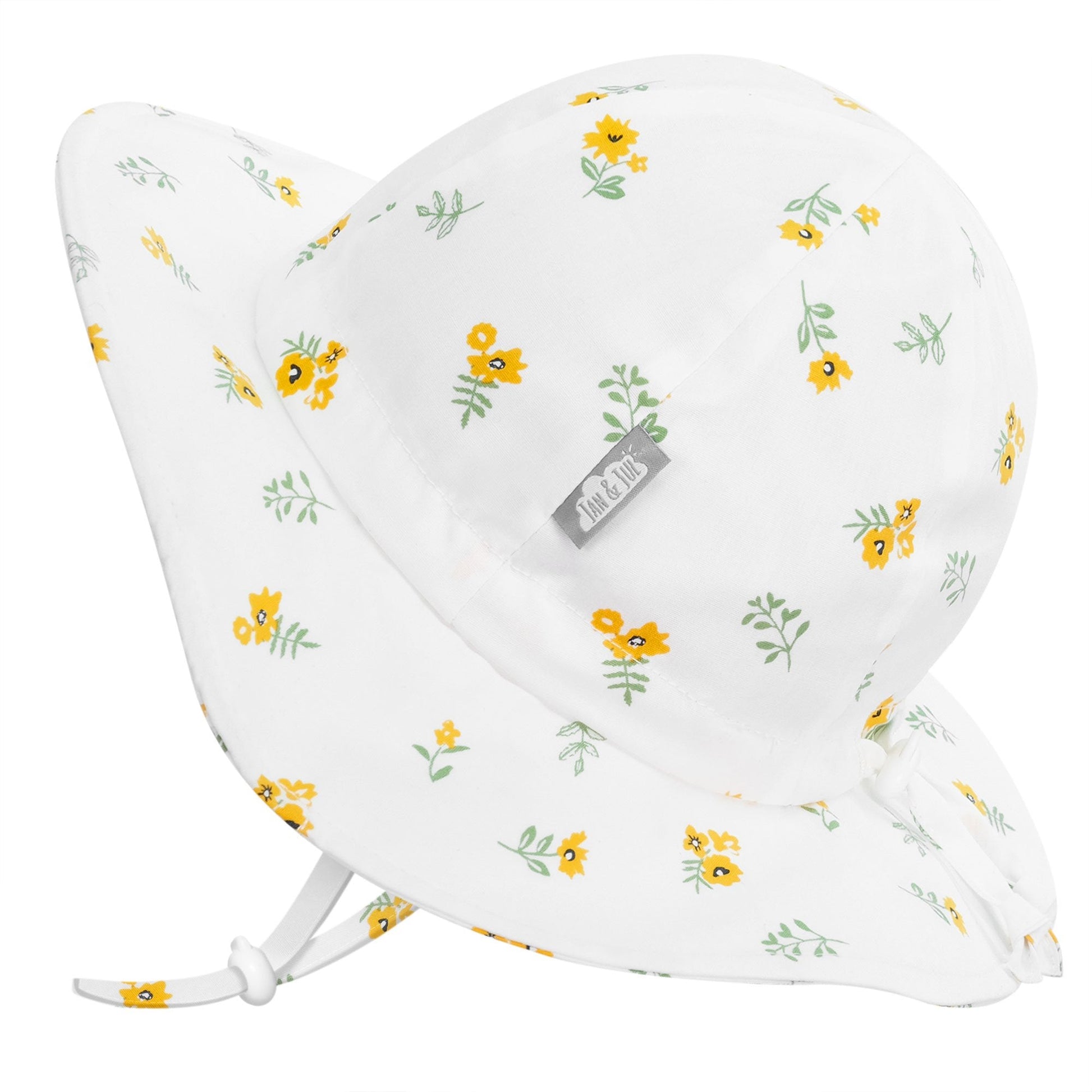 Kids Cotton Floppy Hats - Yellow Flower Jan n Jul - enjoykidsus