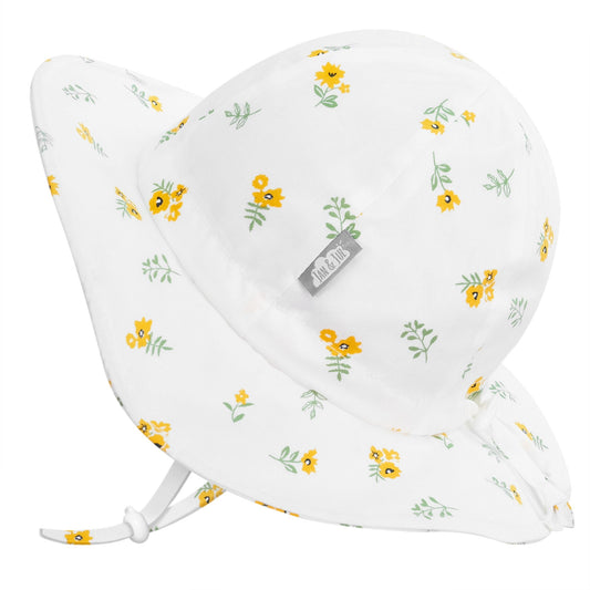 Kids Cotton Floppy Hats - Yellow Flower Jan n Jul - enjoykidsus