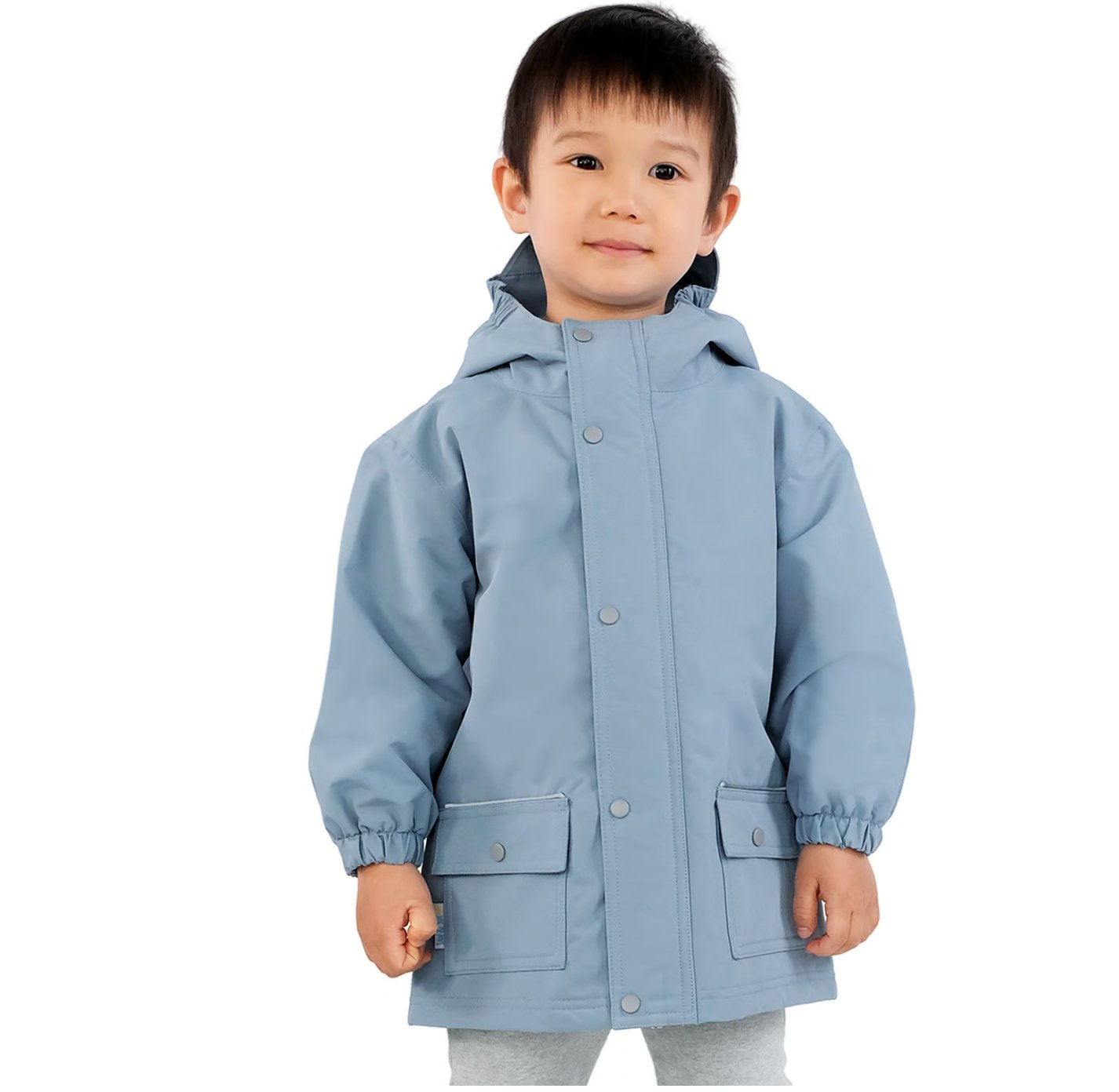 Kids Fleece Lined Rain Jackets | Dusty Blue Jan & Jul - enjoykidsus