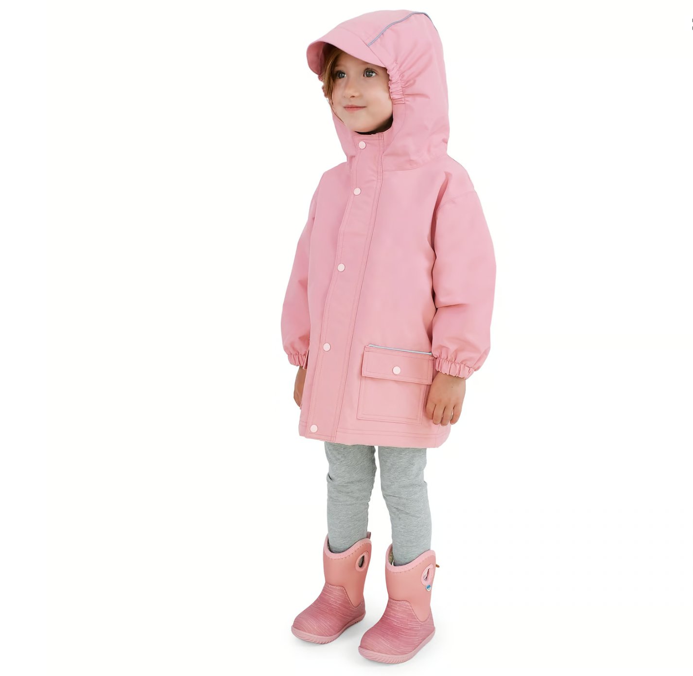 Kids Fleece Lined Rain Jackets | Dusty Pink Jan & Jul - enjoykidsus