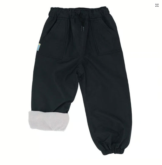 Kids Fleece Lined Rain Pants | Black Jan & Jul - enjoykidsus