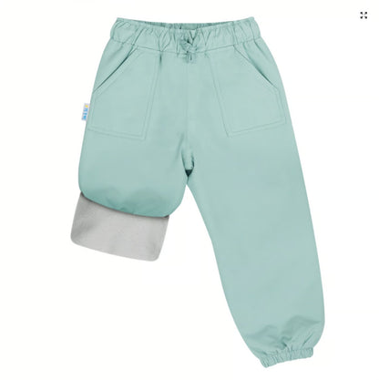 Kids Fleece Lined Rain Pants | Dusty Mint Jan & Jul - enjoykidsus