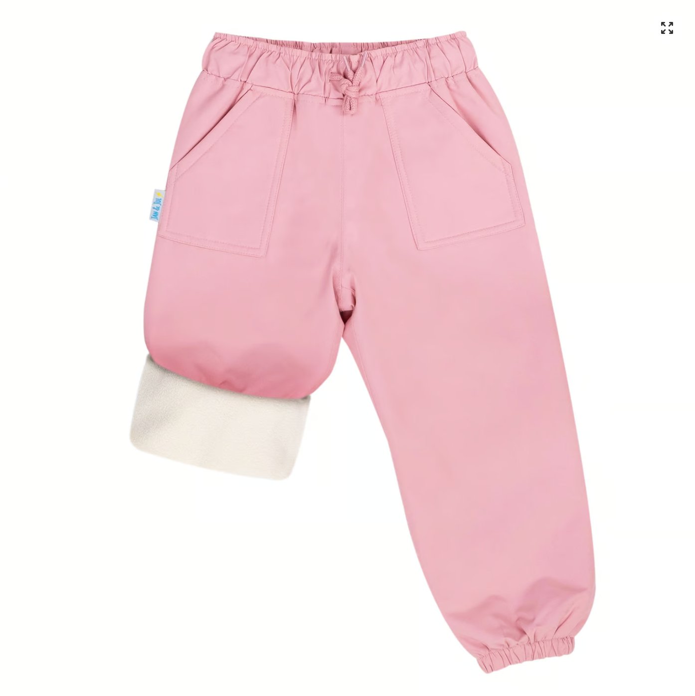 Kids Fleece Lined Rain Pants | Dusty Pink Jan & Jul - enjoykidsus