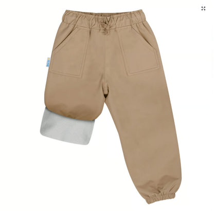 Kids Fleece Lined Rain Pants | soft Brnwl Jan & Jul - enjoykidsus