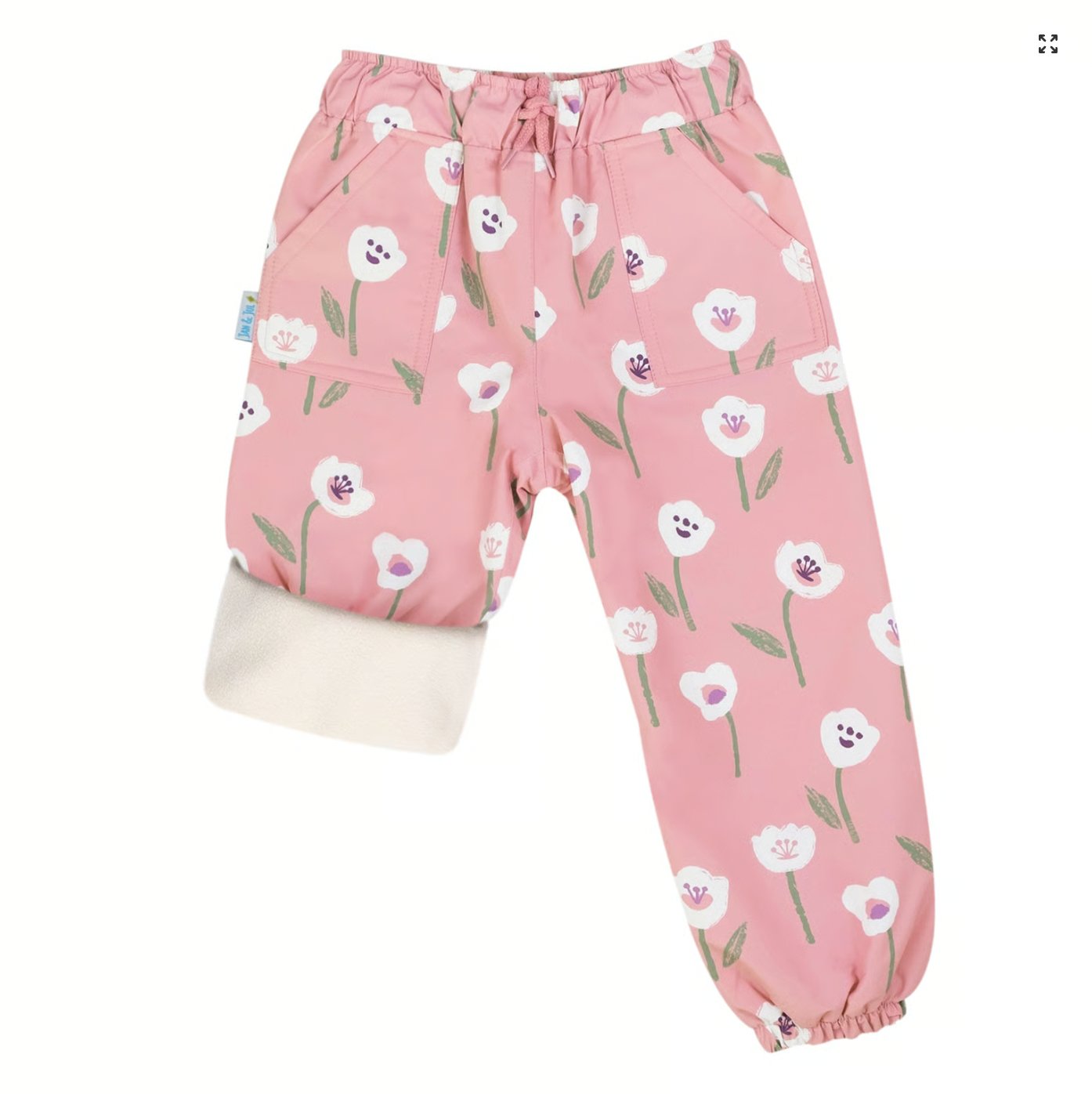 Kids Fleece Lined Rain Pants | White Tulip Jan & Jul - enjoykidsus