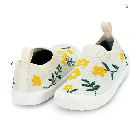 Kids Graphic Slip On Shoes | Yellow Flower Jan & Jul - enjoykidsus