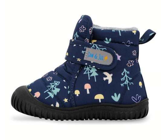 Kids Insulated Ankle Boots | Navy Forest Jan & Jul - enjoykidsus