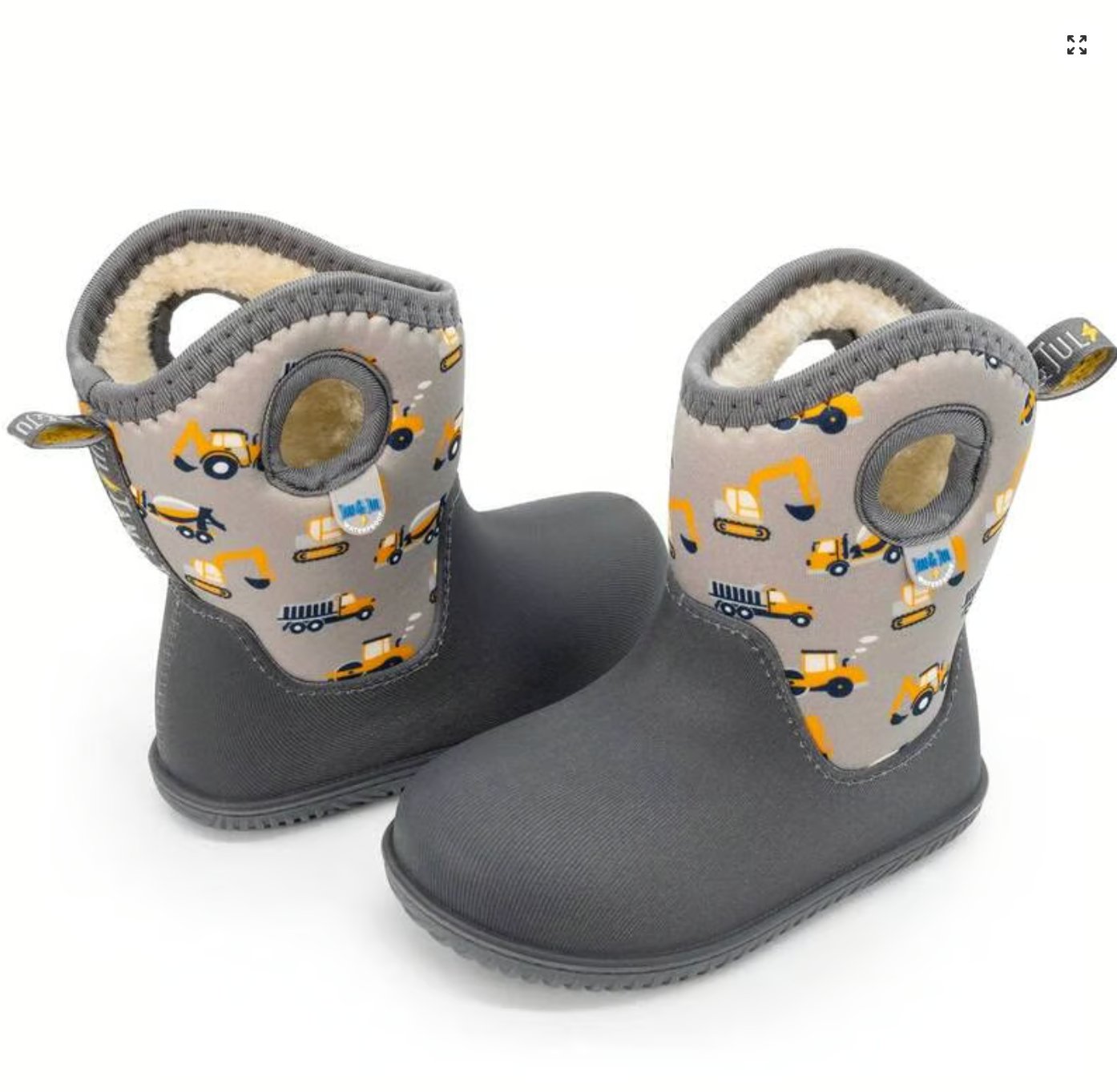 Kids Lite Waterproof Boots | Grey Construction Jan & Jul - enjoykidsus