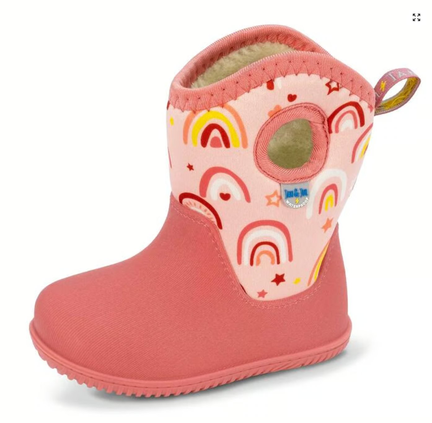 Kids Lite Waterproof Boots | Pink Rainbow Jan & Jul - enjoykidsus