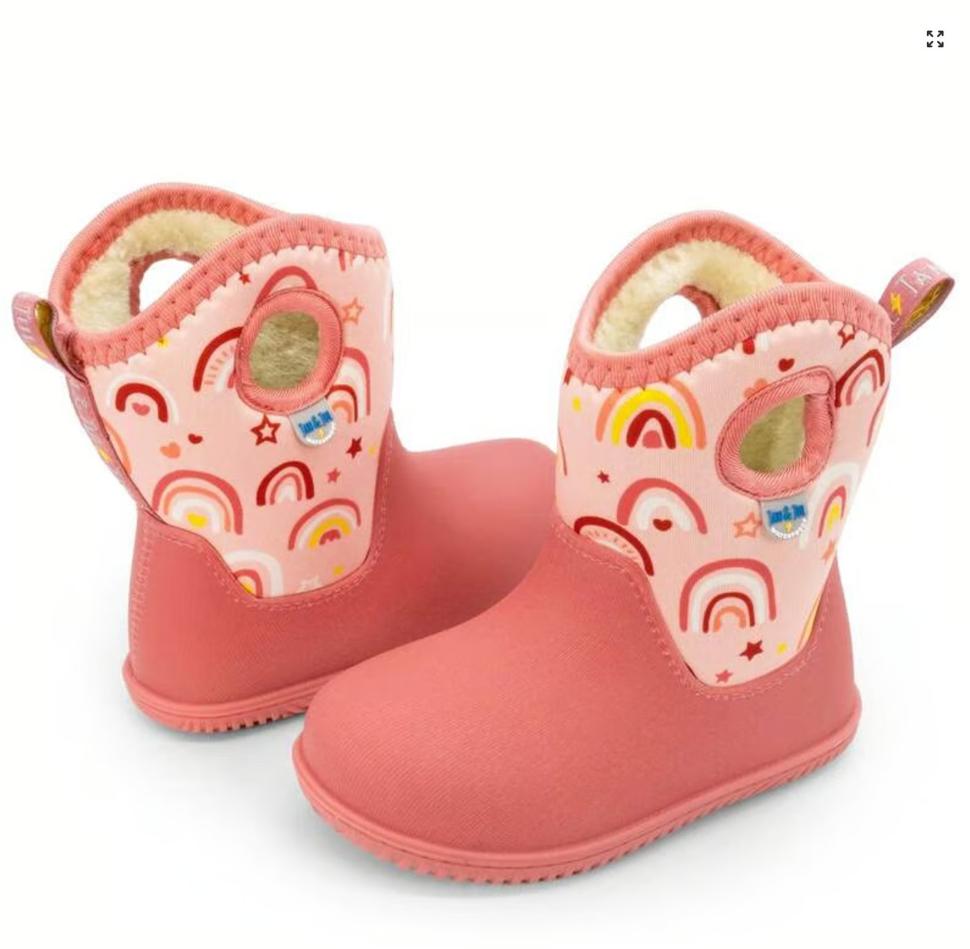 Kids Lite Waterproof Boots | Pink Rainbow Jan & Jul - enjoykidsus