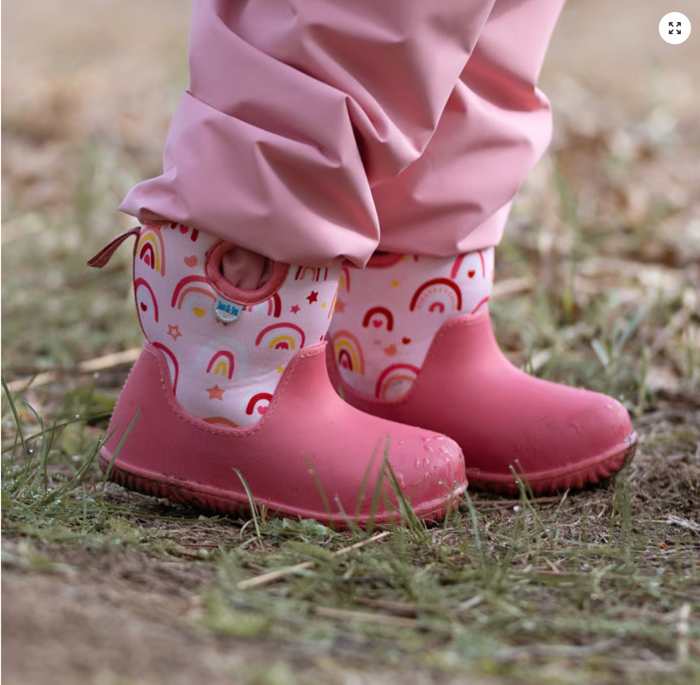 Kids Lite Waterproof Boots | Pink Rainbow Jan & Jul - enjoykidsus