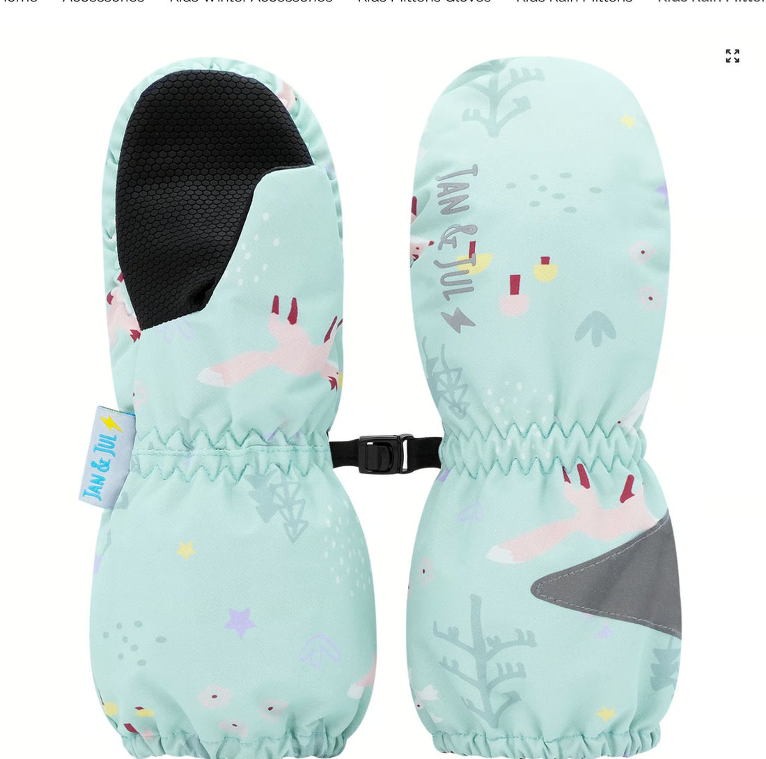 Jan &amp; Jul Kids Rain Mittens | Minty Forest Jan &amp; Jul