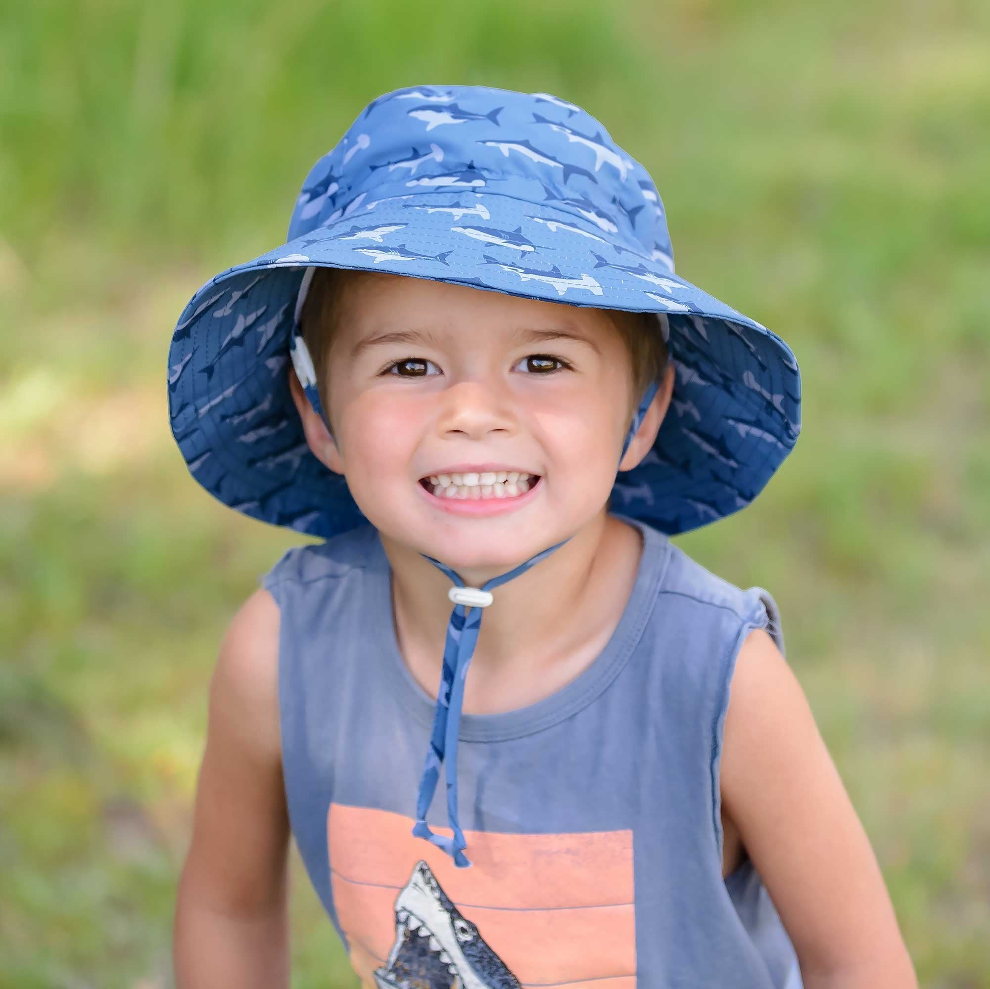 Jan &amp; Jul Kids Water Repellent Bucket Hats | Shark Jan &amp; Jul