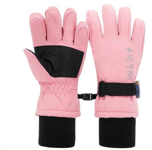 Kids Waterproof Snow Glove | Dusty Pink Jan & Jul - enjoykidsus