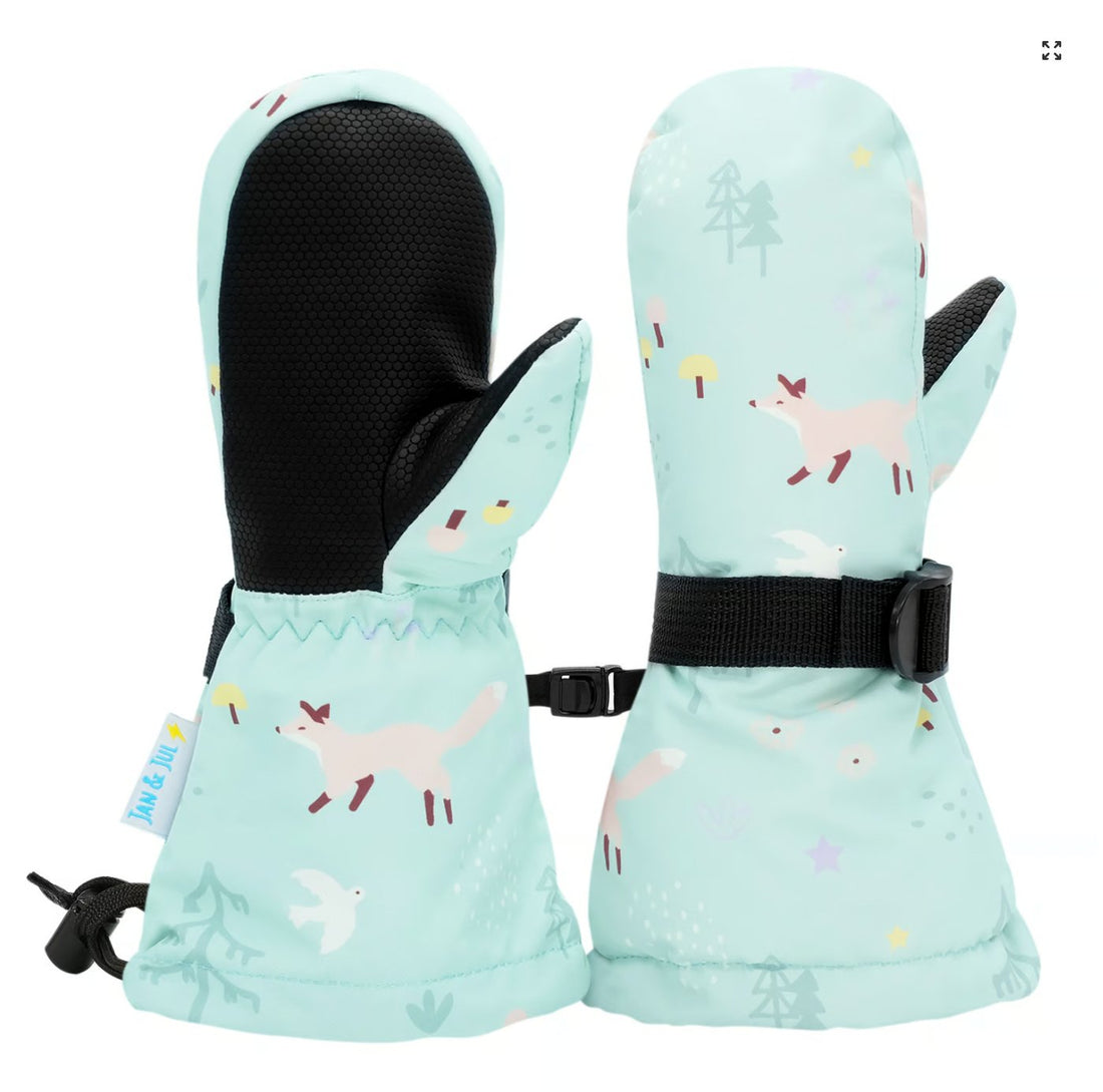 Jan &amp; Jul Kids Waterproof snow Mittens | Minty Forest Jan &amp; Jul