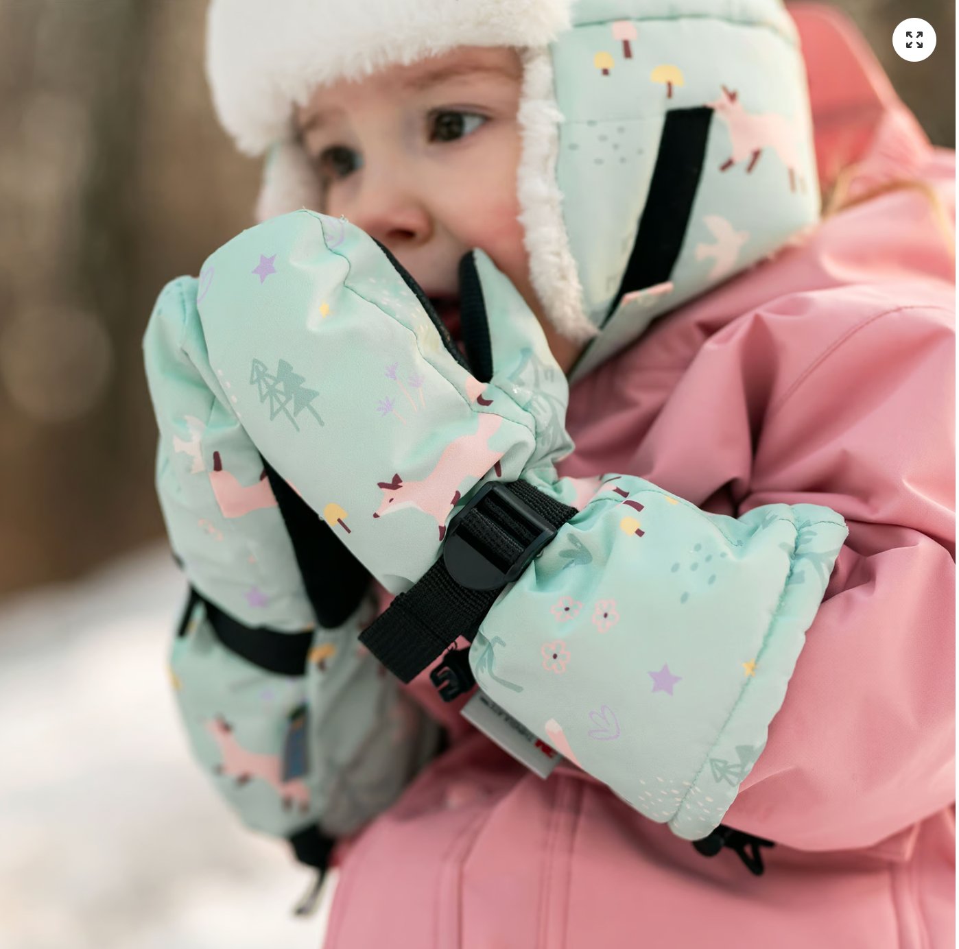 Kids Waterproof snow Mittens | Minty Forest Jan & Jul - enjoykidsus