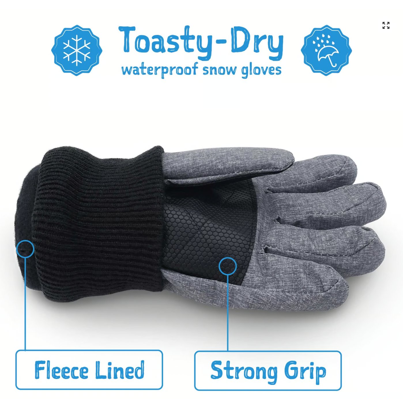 Kids Waterproof snow Mittens | Space Dino Jan & Jul - enjoykidsus