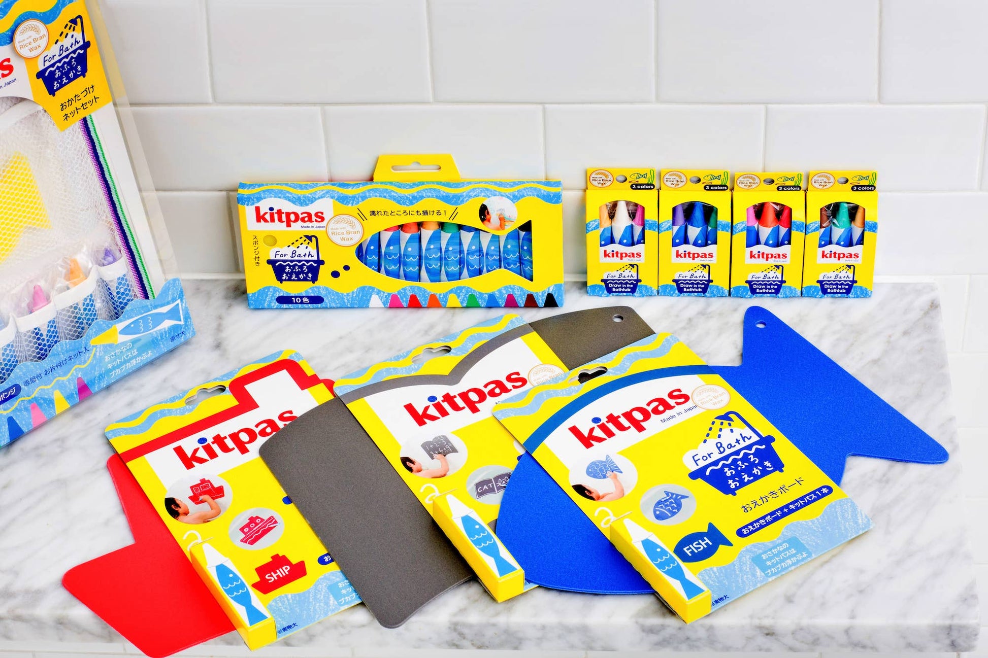 Kitpas - 【Rice Wax】Kitpas for Bath 10 Colors With Sponge Kitpas - enjoykidsus