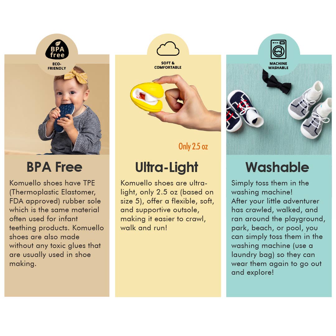 Komuello first walker baby sock shoes - Mermaid Sisters Komuello