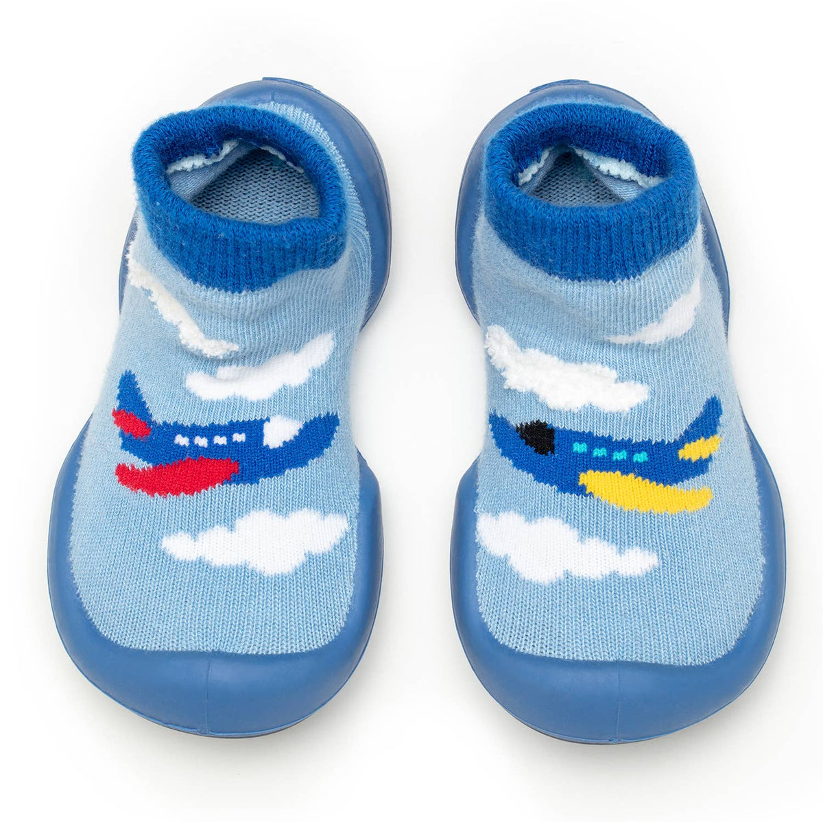 Komuello - Komuello first walker baby sock shoes - Aeroplanes Komuello