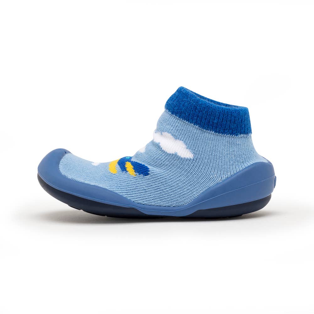 Komuello - Komuello first walker baby sock shoes - Aeroplanes Komuello