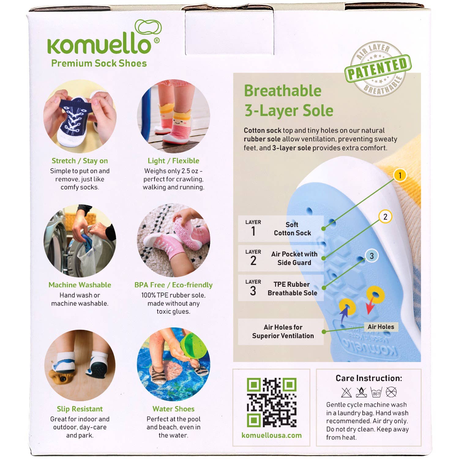 Komuello - Komuello first walker baby sock shoes - Train Komuello