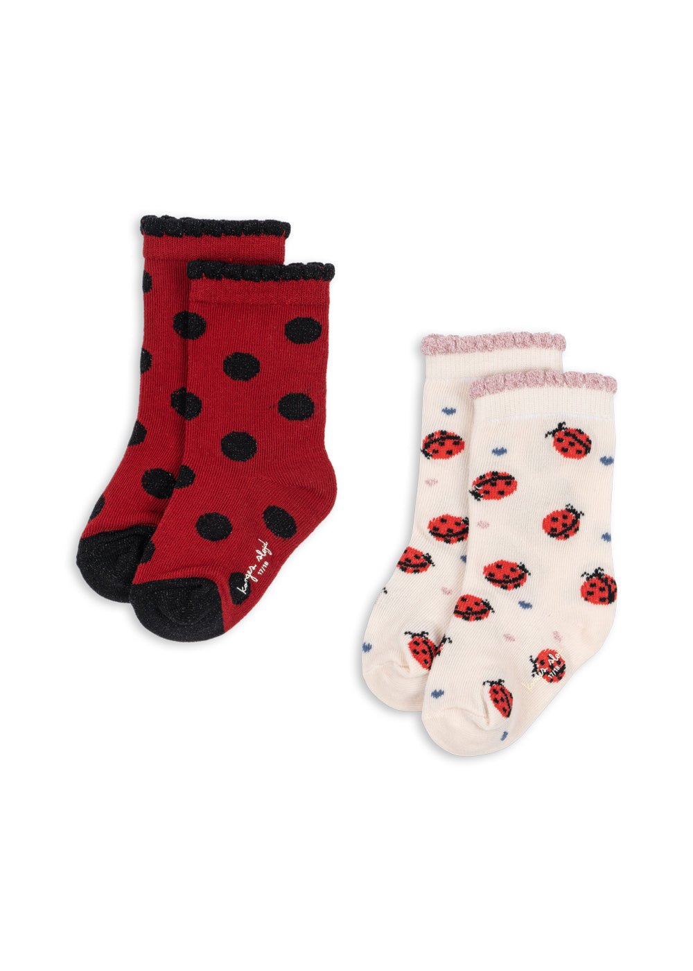 Konges Sløjd 2 Pack Jacquard Socks - Ladybug Konges Sløjd