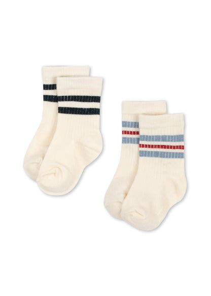 Konges Sløjd 2 Pack Kids Socks - Optic White Konges Sløjd