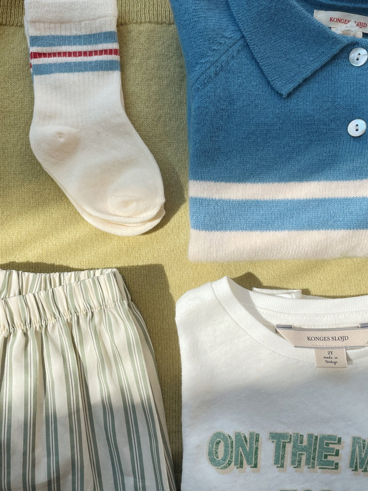 Konges Sløjd 2 Pack Kids Socks - Optic White Konges Sløjd