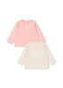 Konges Sløjd 2-Pack Lin GOTS Long Sleeve Tee – Pink Dolphin / Antique White Konges Sløjd