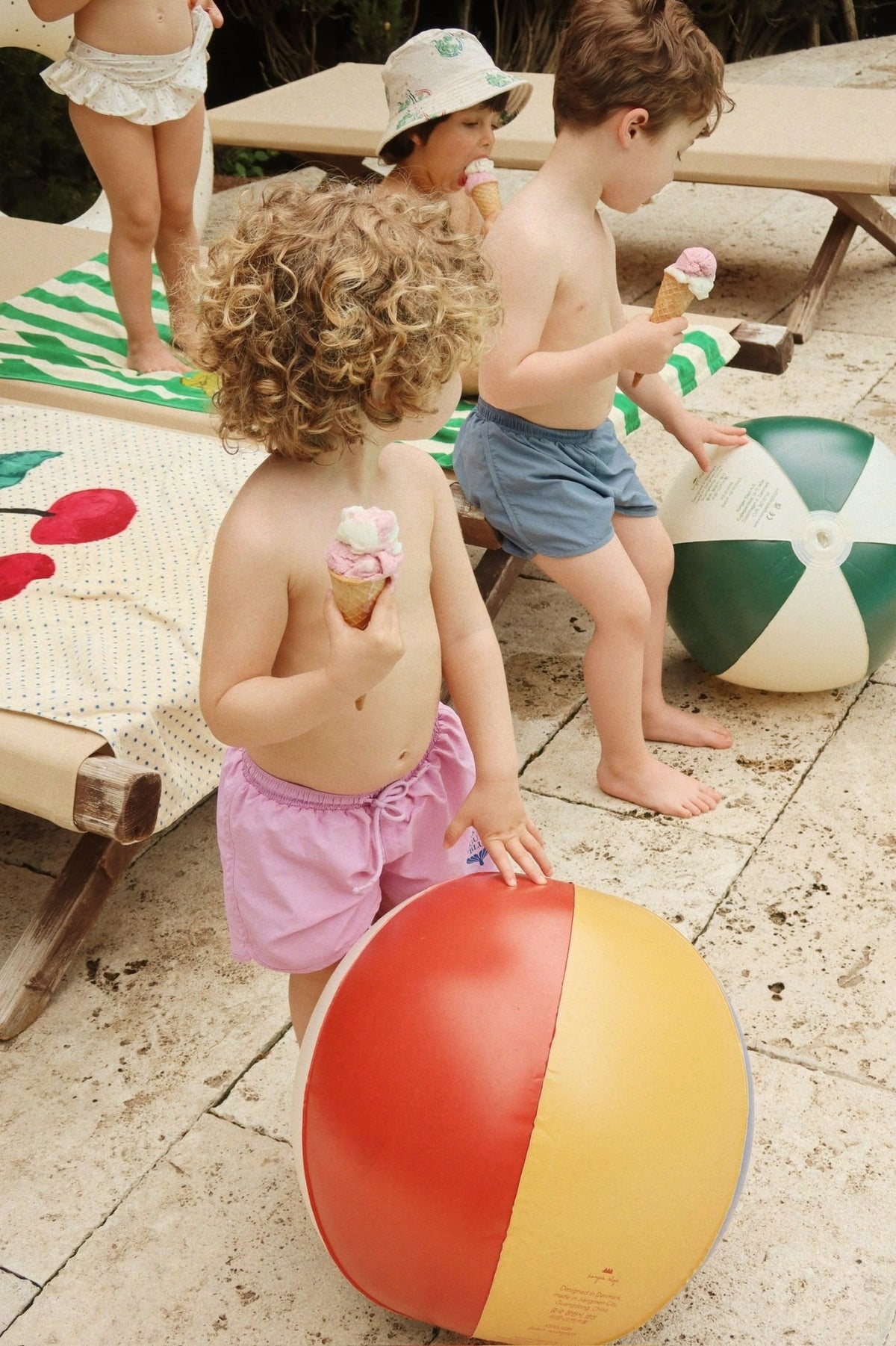 Konges Sløjd 2 Pack Pomio Swim Shorts - Tea/Flint Stone Konges Sløjd