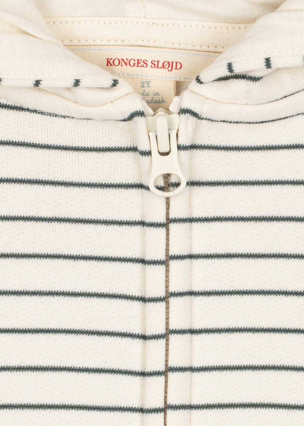 Konges Sløjd Amio Zip Hoodie – Cilantro Stripe Konges Sløjd