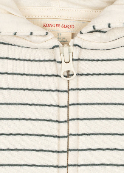 Konges Sløjd Amio Zip Hoodie – Cilantro Stripe Konges Sløjd