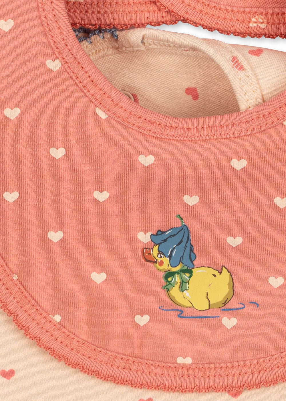 Konges Sløjd Basic 2 Pack Bibs in Coeur Lantana and Teddy Coeur - product detail