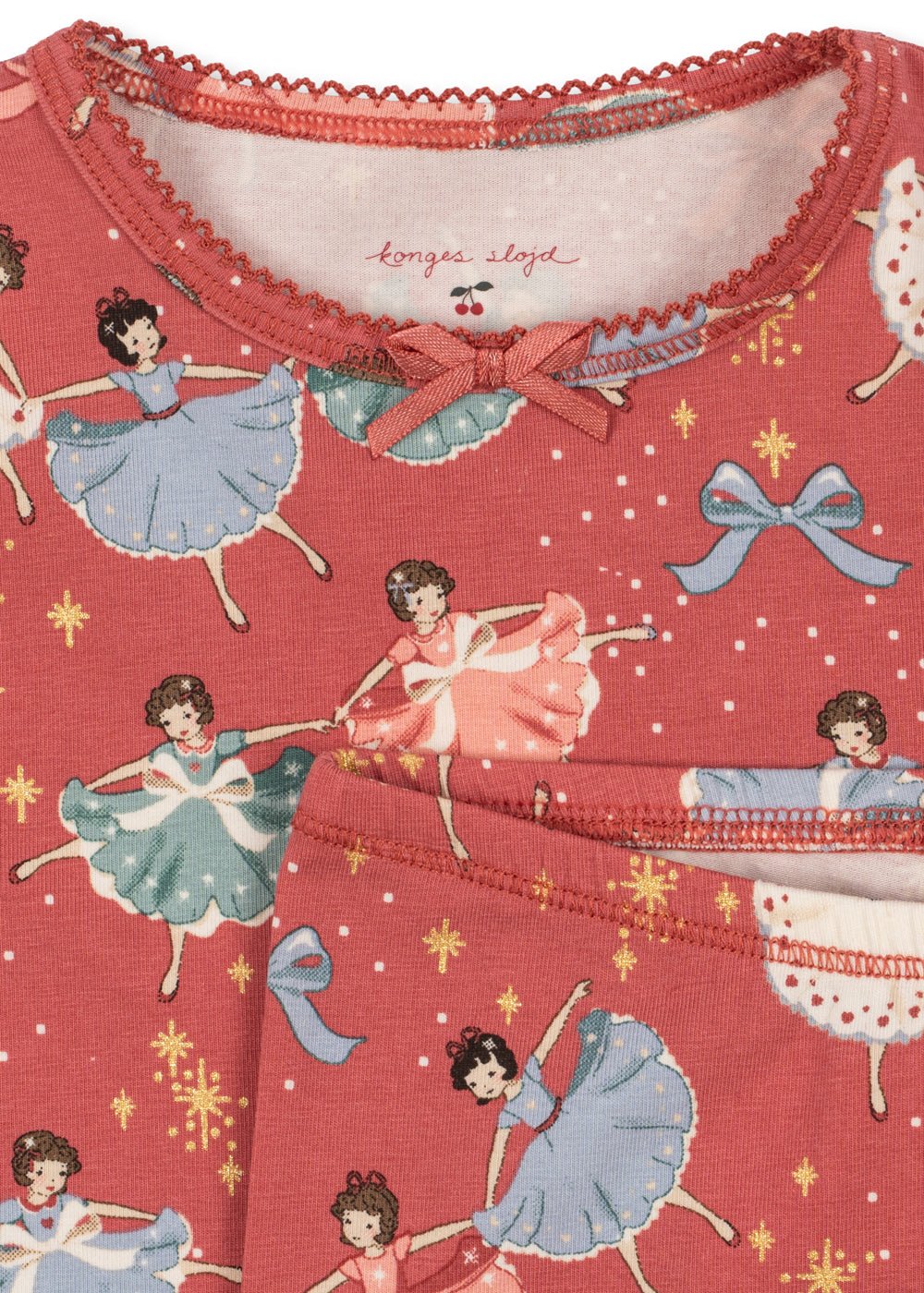 Konges Sløjd Basic Blouse/Pants Set - Bow Ballerina Blush - product view 3