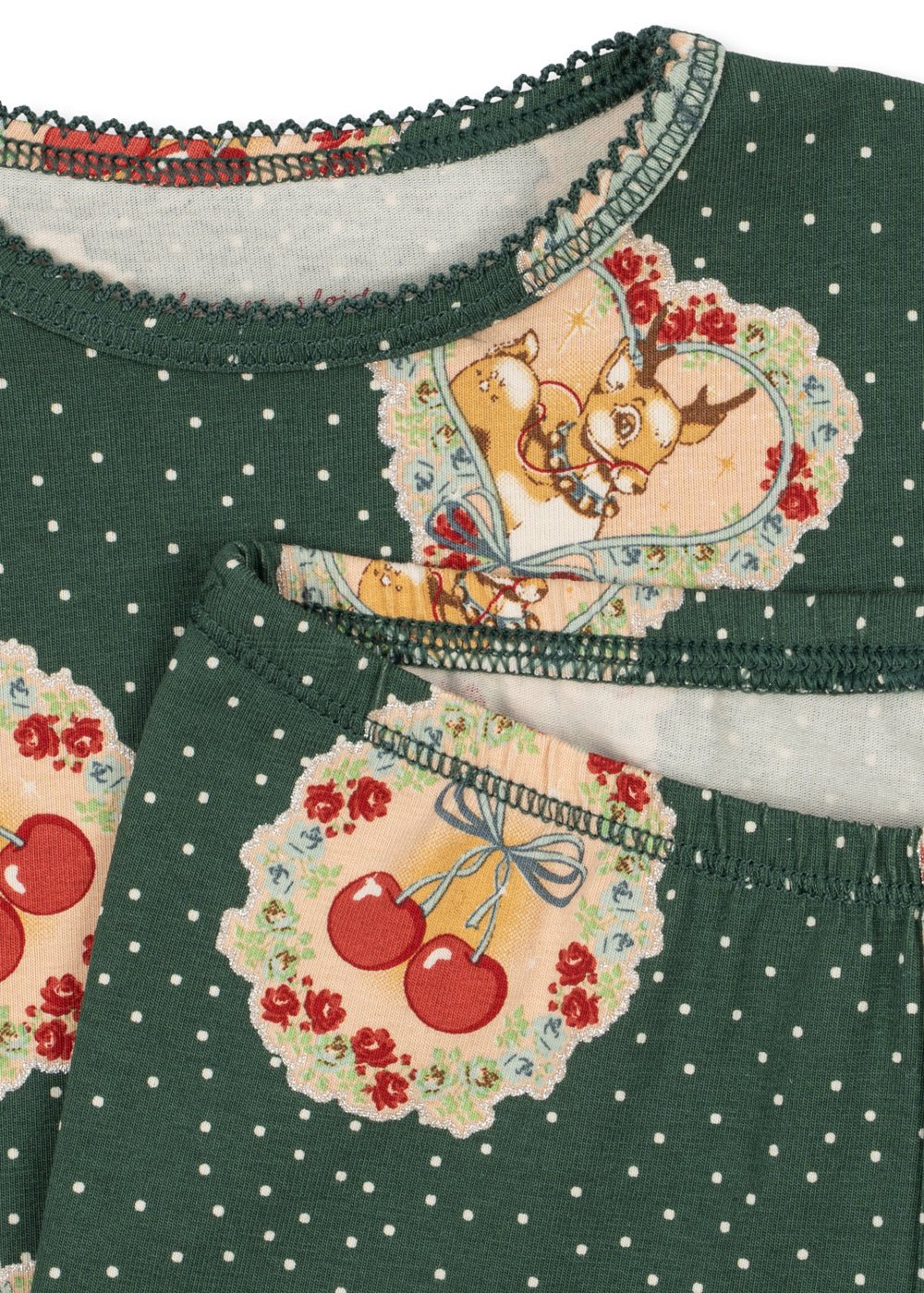 Konges Sløjd Basic Blouse/pants Set - Deer Diary Green by Konges Sløjd
