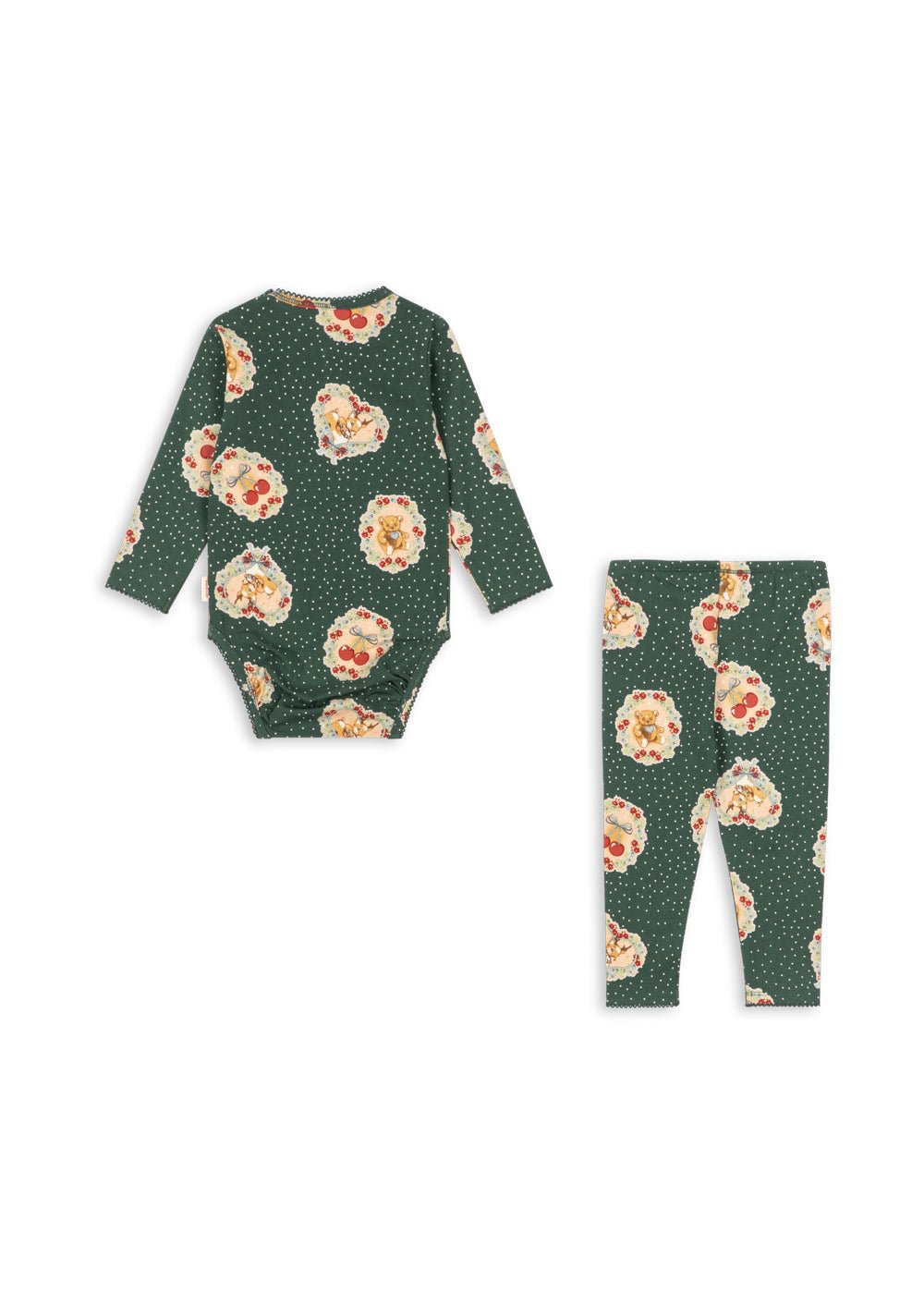 Konges Sløjd Basic Body/pants Set - Deer Diary Green by Konges Sløjd